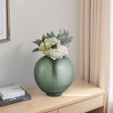 EV20915-02#14" Bastia Large Green Glass Vase