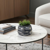 EV20930-01#7" Annecy Small Blue Glass Vase