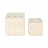 EV19825-03#S/2 3/4" Mistry Travertine Dice