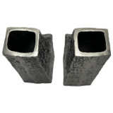 EV20942#S/2 8" Whittier Metal Flower Vase Bookends