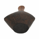 EV20943-02#12"kenai Large Wood And Metal Vase