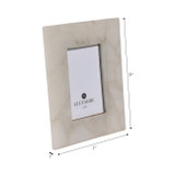 EV21000-01#4x6 Edina White Quartz Photo Frame