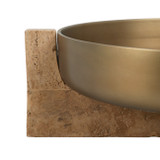 EV21021#21" Fridley Bowl With Travertine Base