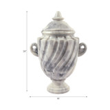 EV20962#24" Tucana Carved Marbleoversized Urn With Lid