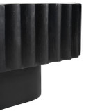 EV21143-02#55" Panda Stone Marble And Wood Coffee Table, Blk