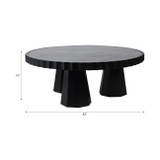 EV21144-01#43" Luzia Metallic Marble And Wood Coffee Table, B