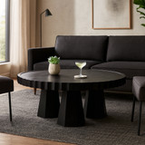 EV21144-01#43" Luzia Metallic Marble And Wood Coffee Table, B