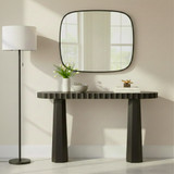 EV21144-02#54" Luzia Metallic  Marble And Wood Console Table,