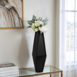 EV21114-02#26" Bonney Medium Black Cer Vase