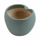 EV21133#17" Seaside Blue Cer Shell Planter