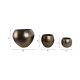 EV21153-01#S/3 13/18/25" Noatak Bronze Planters