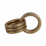 EV21154#S/3 6/7/10" Dillingham Metal Gold Rings 