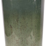 EV21169#S/2 18/22"finch Glass Bottles W/bird Metal Top,grn