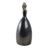 EV20979-01#15" Arielle Small Pyrite Stone And Glass Bottle