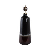 EV20989-03#26" Oscar Large Tiger's Eye Stone And Metal Bottle