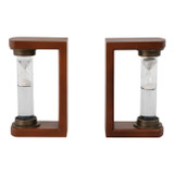 EV21086#S/2 10" Levine Hourglass Bookends