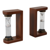 EV21086#S/2 10" Levine Hourglass Bookends