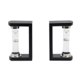 EV21087#S/2 10" Raven Small Hourglass Bookends
