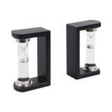 EV21087#S/2 10" Raven Small Hourglass Bookends