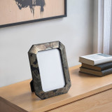 EV21191-02# 5x7 Livio Pyrite Semi-precious Stone Photo Frame 