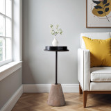 EV21193#26" Nerine Pressed Glass Accent Table