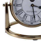 EV21184-02#10" Veridian Gold Aluminum Desk Clock