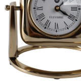EV21185-01#9" Quincy Gold Aluminum Desk Clock