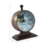 EV21188-02#5x7 Bartoli Bronze Alumnum Double Sided Desk Clock