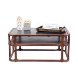 EV21198-01#40" Stefan Wood And Marble Coffee Table, Brwn/blk