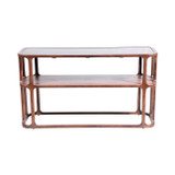 EV21198-02#54" Stefan Wood And Marble Console Table, Brwn/blk
