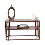 EV21198-02#54" Stefan Wood And Marble Console Table, Brwn/blk