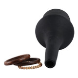 EV21200-01#18" Tiago Small Vase With Wood Beads, Blk