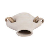 EV21202-02#15" Samirah Large Vase W/ Wood Rings, Brwn/wht Wsh