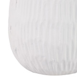 EV21205-03#9" Zurich Large Ecomix And Metal Vase, Wht/gld