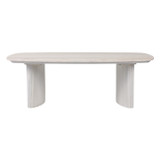 EV21206-02#52"catalina Travertine&fluted Wood Coffee Table/kd