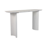 EV21206-03#60"catalina Travertine&fluted Wood Console Tble/kd