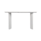 EV21206-03#60"catalina Travertine&fluted Wood Console Tble/kd