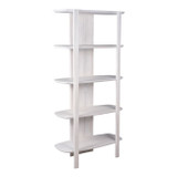 EV21207#71" Catalina  Fluted Wood Etagere, Cream