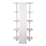 EV21207#71" Catalina  Fluted Wood Etagere, Cream