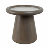 EV21209-01#20" Aleena Wood And Marble Accent Table, Brwn
