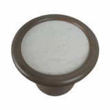 EV21209-01#20" Aleena Wood And Marble Accent Table, Brwn