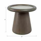 EV21209-01#20" Aleena Wood And Marble Accent Table, Brwn