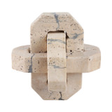 EV20990-01#5" Gorda Small Crackle Travertine Knot