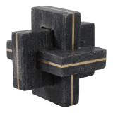 EV20992-01#5" Walton Small Black Marble And Brass Knot