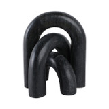 EV21216-02#S/3 10" Walton Black Marble Arches