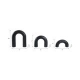 EV21216-02#S/3 10" Walton Black Marble Arches