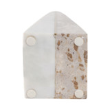 EV21220-02#18" Pompano Large Beige And White Marble Pyramid