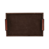 EV21246#19" Delrio Suede & Gold Gemstone Hardware Tray