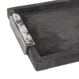 EV21248#22" Etta Suede And Moonstone Gemstone Hardware Tra