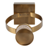 EV21261-01#21"durant Small Gold Candle Holder W/marble Sphere